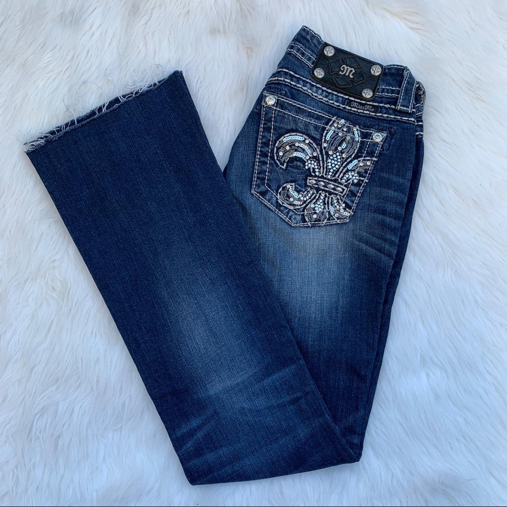 Miss Me Signature Rise Boot Embellished Jeans